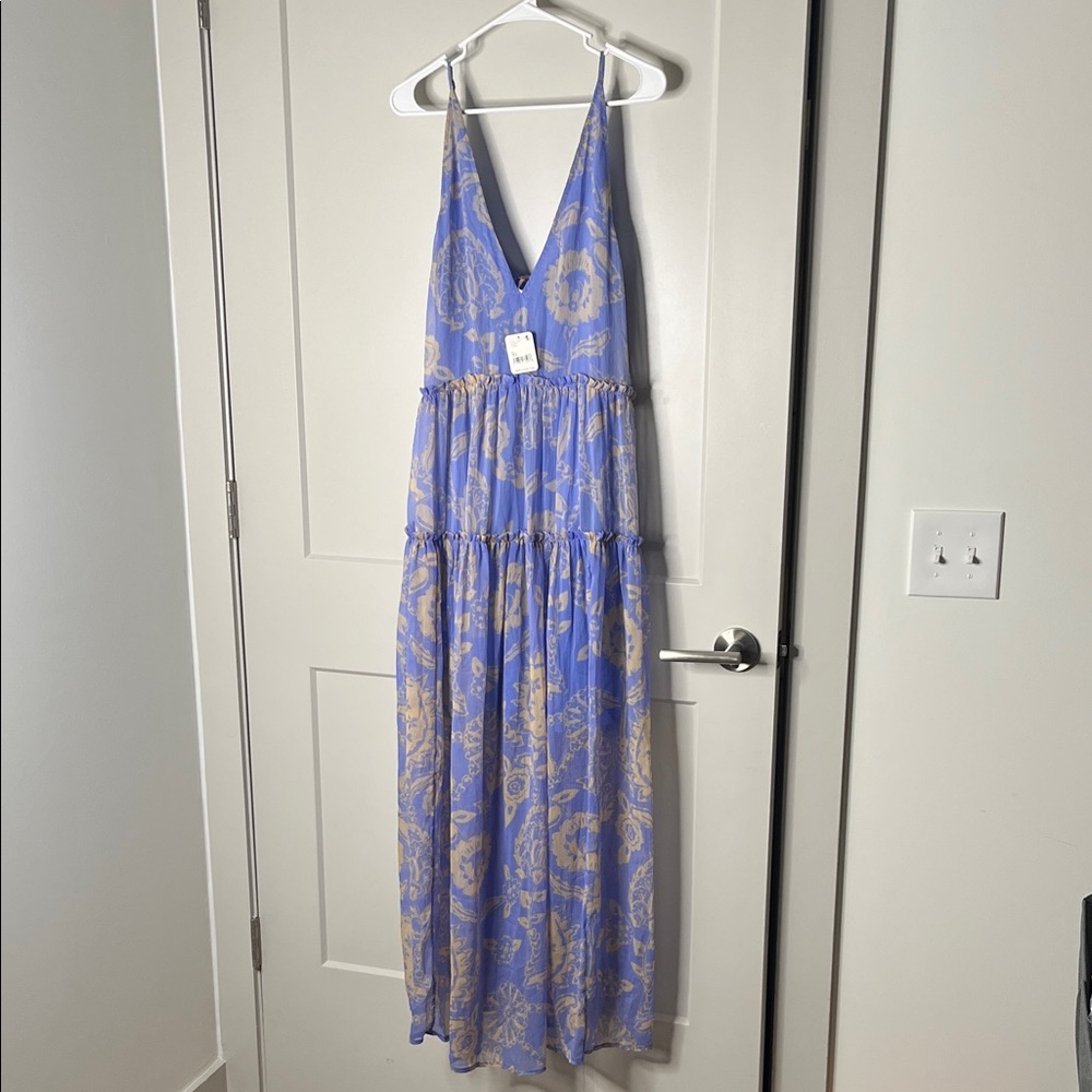 Free People Julianna Floral Dress in Bluebell Combo